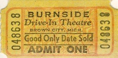 Burnside Drive-In Theatre - 1950S Ticket Stub From Paul (newer photo)